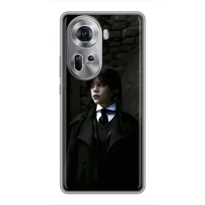 Чехол с дизайном Венздей 2 на Oppo Reno 11 5G (Темный стиль Уэнздей)