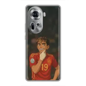 Чехол с футболистом Ламин Ямаль Oppo Reno 11 5G (Ямаль аниме)