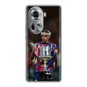 Чехол с футболистом Ламин Ямаль Oppo Reno 11 5G (Ямаль с кубком)