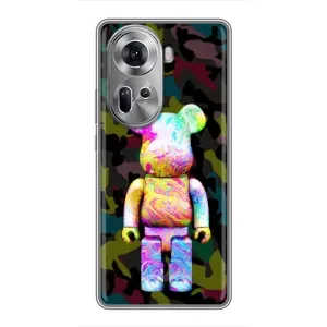 Чехлы для Oppo Reno 11 5G - Bearbrick Louis Vuitton (PREMIUMPrint) (Яркий Bearbrick)
