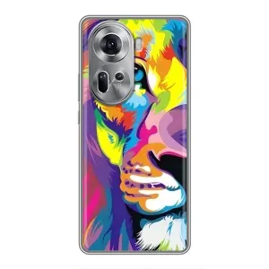 Чехол со Львом для Oppo Reno 11 5G (VPrint) (Яркий Лев)
