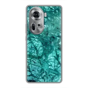 Мраморный чехол на Oppo Reno 11 5G (VPrint) (Зеленый мрамор)