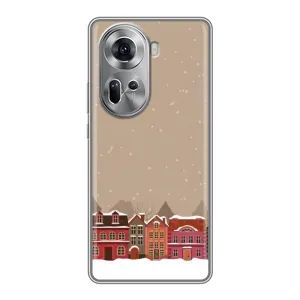 Новогодние, Праздничные Чехлы для Oppo Reno 11 5G - 2024 год (Зимний город)