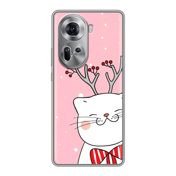 Чехол с принтом «Зимний кот» для OPPO Reno 11 5G