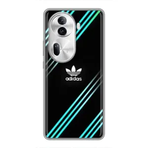Чохли Адидас для Oppo Reno 11 Pro 5G (AlphaPrint) (Адідас з полосами)