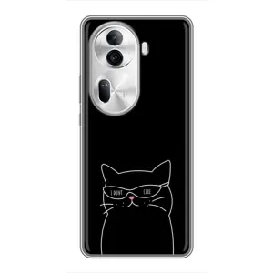 Чохол з малюнком кіт на Oppo Reno 11 Pro 5G (Байдужий кіт)