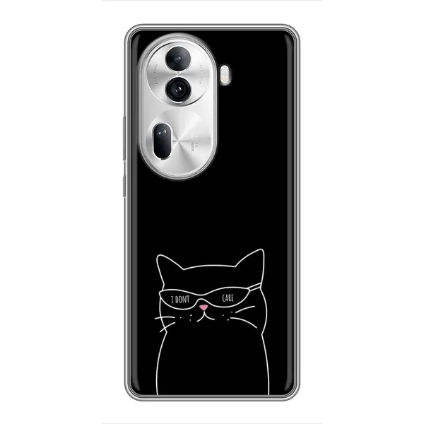 Чехол с принтом «Равнодушный кот» для OPPO Reno 11 Pro 5G Чехол с принтом «Равнодушный кот» для OPPO Reno 11 Pro 5G