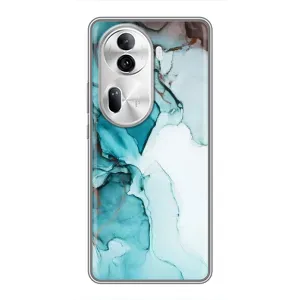 Чохол для OPPO Reno 11 Pro 5G - з принтом (Дизайнерські) (AlphaPrint) (Бірюзовий мрамор)