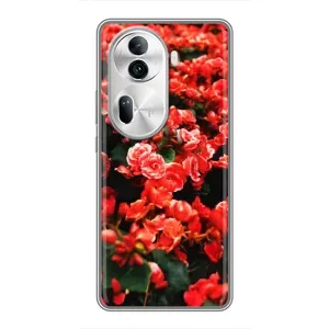 Чохли з квітами для Oppo Reno 11 Pro 5G (VPrint) (Квіти червоні)