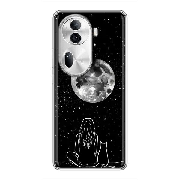 Чехол с принтом «Девушка с котом» для OPPO Reno 11 Pro 5G Чехол с принтом «Девушка с котом» для OPPO Reno 11 Pro 5G