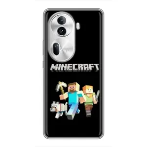 Чохол Майнкрафт на Oppo Reno 11 Pro 5G (AlphaPrint) Minecraft (герої Minecraft)