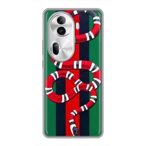 Чохли  GUCCI для OPPO Reno 11 Pro 5G (AlphaPrint) (Gucci змія)