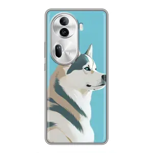 Чохол з Хаскі Oppo Reno 11 Pro 5G - (AlphaPrint) (Хаскі арт)
