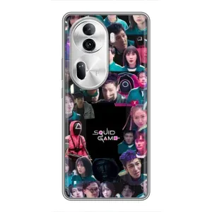 Чохол Гра в кальмара для Oppo Reno 11 Pro 5G (Колаж Гра кальмара)