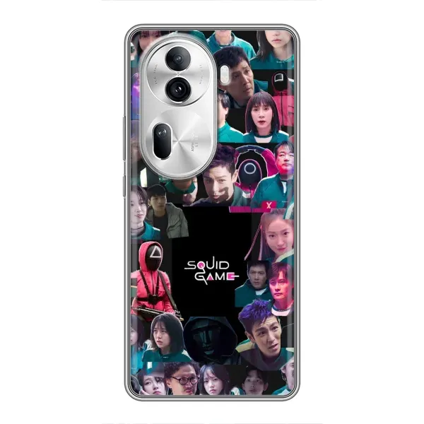 Чохол з принтом «Колаж Гра кальмара» для OPPO Reno 11 Pro 5G Чохол з принтом «Колаж Гра кальмара» для OPPO Reno 11 Pro 5G