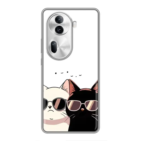 Чехол с принтом «Коты в очках» для OPPO Reno 11 Pro 5G Чехол с принтом «Коты в очках» для OPPO Reno 11 Pro 5G