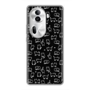 Чохол з принтом для Oppo Reno 11 Pro 5G (AlphaPrint) Модні коти (Маленькі котики)