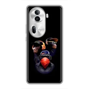 Чохол з Мавпами Oppo Reno 11 Pro 5G - (AlphaPrint) (Три мавпи)