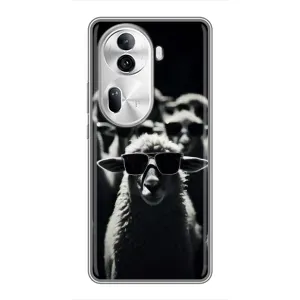 Чохол з принтом стильні тварини для OPPO Reno 11 Pro 5G (Овечка в окулярах)