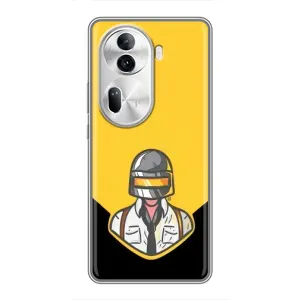 Чеjхол PUBG для OPPO Reno 11 Pro 5G (AlphaPrint) (Пабг в шоломі)