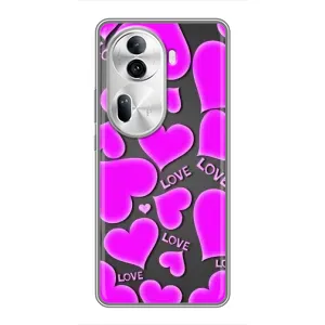 Чехлы для любимой на OPPO Reno 11 Pro 5G (VPrint) (Pink hearts)