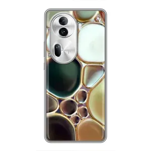 Мраморний чехол на Oppo Reno 11 Pro 5G (VPrint) (Радужний Мрамор)
