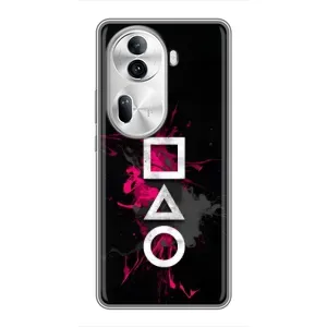 Чохол Гра в кальмара для Oppo Reno 11 Pro 5G (Символи Гра кальмара)