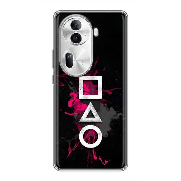 Чохол з принтом «Символи Гра кальмара» для OPPO Reno 11 Pro 5G Чохол з принтом «Символи Гра кальмара» для OPPO Reno 11 Pro 5G