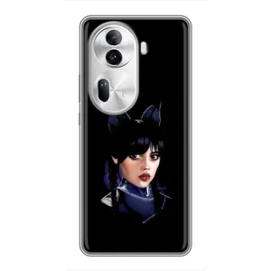 Чохли Венсдей на Oppo Reno 11 Pro 5G Уенсдей (AlphaPrint) (серйозна Венздей)