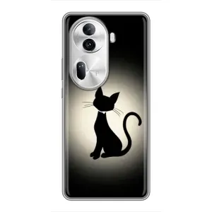 Чохол з принтом для Oppo Reno 11 Pro 5G (AlphaPrint) Модні коти (Силует котика)
