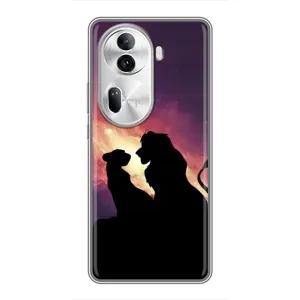 Чохол Король лев на OPPO Reno 11 Pro 5G (Силует Сімба і Налу)