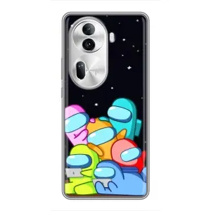 Чохли Амонг Ас для Oppo Reno 11 Pro 5G (AlphaPrint) (Скіни в космосі)