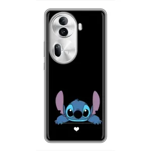 Чохол з принтом Стіч на OPPO Reno 11 Pro 5G (Стіч на чорному)