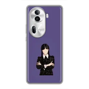 Чохли Венсдей на Oppo Reno 11 Pro 5G Уенсдей (AlphaPrint) (Венздей у чорному)