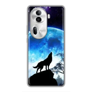 Захисні чохли для OPPO Reno 11 Pro 5G (AlphaPrint) (ХІТ продаж) ВОВК (Вовк на місяць)