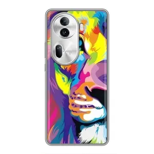 Чохол з картинкою ЛЕВ для Oppo Reno 11 Pro 5G (VPrint) (Яскравий Лев)