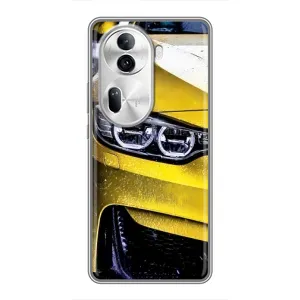 Чохли з Машинами на OPPO Reno 11 Pro 5G (VPrint) (Жовта машина)
