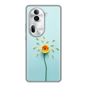 Чохли з квітами для Oppo Reno 11 Pro 5G (VPrint) (Жовта квітка)