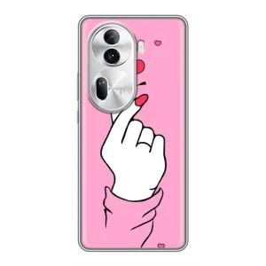 Чохол з принтом для Oppo Reno 11 Pro 5G (AlphaPrint - Знак сердечка) (Знак Love)
