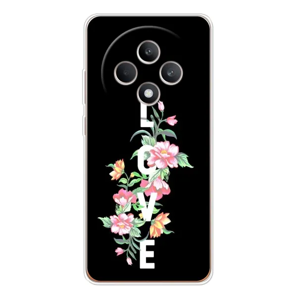 Чохол з принтом «Квіти LOVE» для OPPO Reno 12 F Чохол з принтом «Квіти LOVE» для OPPO Reno 12 F