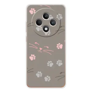 Чехол с рисунком кот на OPPO Reno 12 F (Лапы и усы)