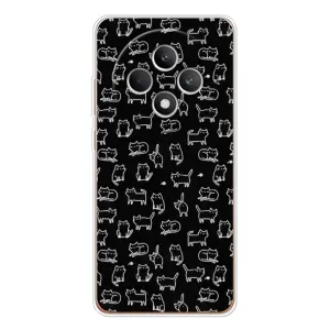 Чехол с принтом для OPPO Reno 12 F (AlphaPrint) Модные коты (Меленькие котики)