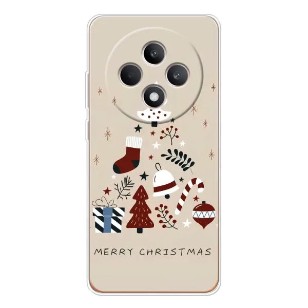 Чехол с принтом «Merry Christmas» для OPPO Reno 12 F Чехол с принтом «Merry Christmas» для OPPO Reno 12 F