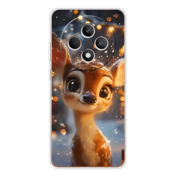 Чехол с принтом «Олененок среди гирлянд» для OPPO Reno 12 F