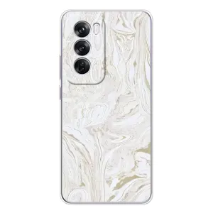 Мраморный чехол на OPPO Reno 12 Pro (VPrint) (Белый мрамор)