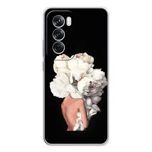 Чехлы (ART) Цветы на OPPO Reno 12 Pro (VPrint) (Белые цветы)