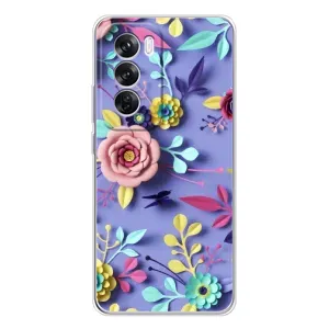 Чехлы с Цветами для OPPO Reno 12 Pro (VPrint) (Цветочный дизайн)