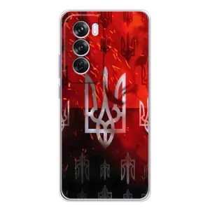 Украинские Чехлы для OPPO Reno 12 Pro с картинкой УПА (AlphaPrint) (ГЕРБ УПА)