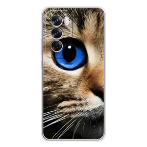 Чехлы с Котиками для OPPO Reno 12 Pro (VPrint) (Глаз кота)