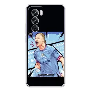 Чехлы с футболистом Ерлинг Холанд для OPPO Reno 12 Pro (AlphaPrint) (гол Эрлинг Холланд)